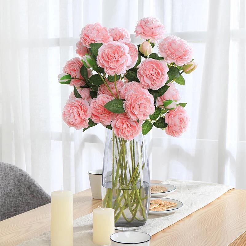 Cành hoa mẫu đơn Paeonia cao 61cm trang trí nhà cửa