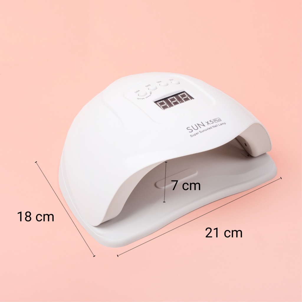 Máy làm khô móng tay tự động, Máy hơ gel Sun X7 Max cao cấp công suất 180w có chế độ cảm biến tự động, làm khô nhanh, ánh sáng Led không hại măt và da tay,