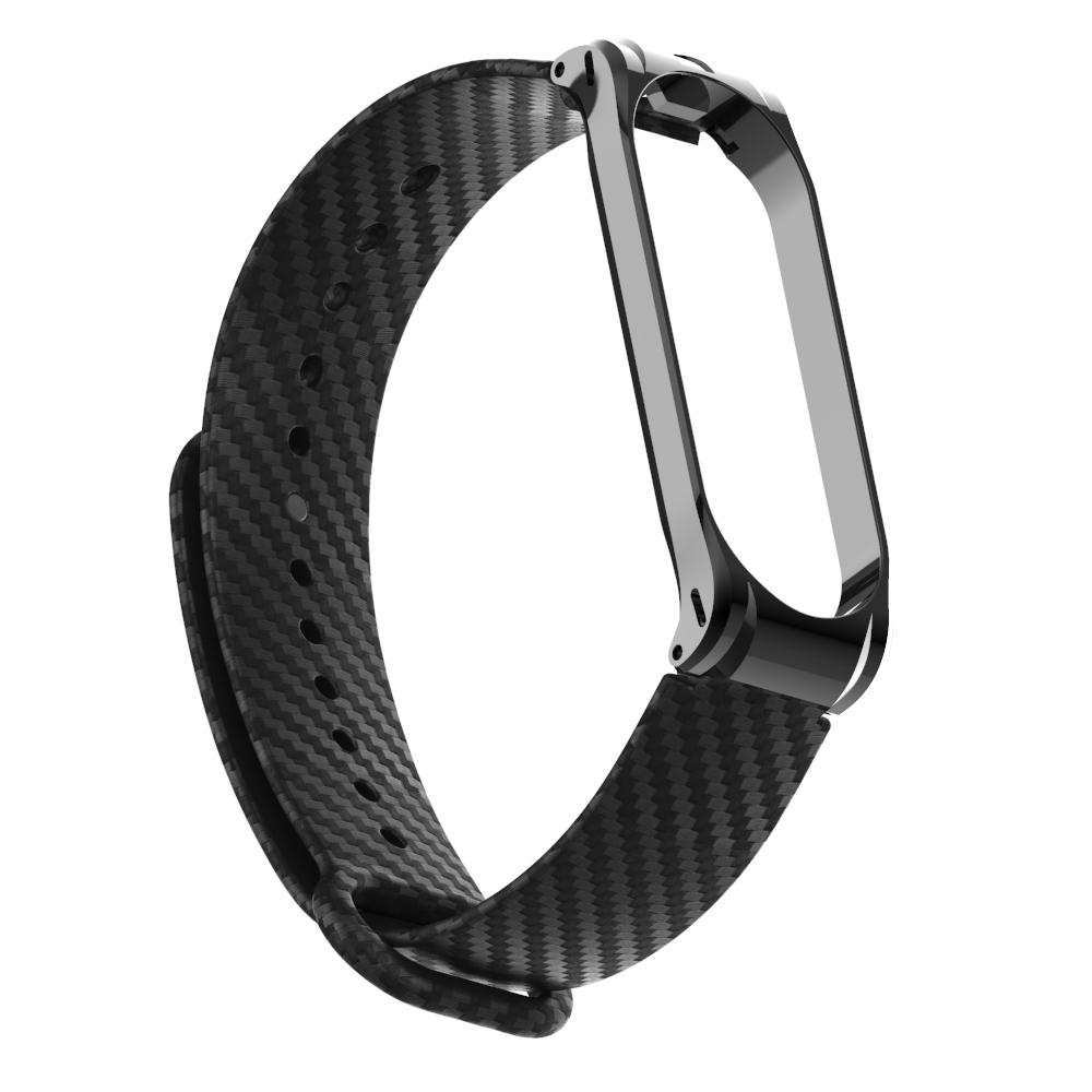 Dây đeo cổ tay thay thế bằng carbon dành cho đồng hồ Xiaomi Mi band 4 Miband 3 4