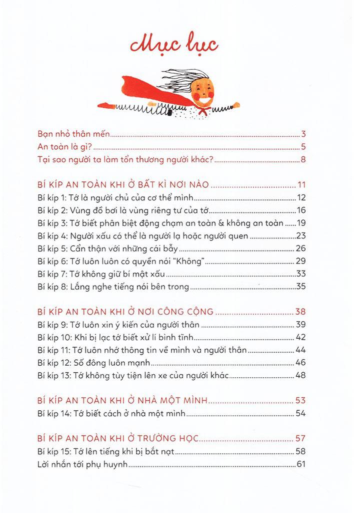 15 Bí Kíp Giúp Tớ An Toàn - Cẩm Nang Phòng Tránh Xâm Hại Trẻ Em (Tái Bản 2023)