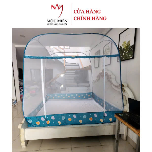 Màn Chụp Đỉnh Vuông Cao Cấp Mộc Miên ( video , hình thật )