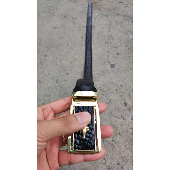BIG SALE..! Thắt Lưng Cá Sấu CÓ GÙ RẤT ĐẸP TS106V (mặt vàng)