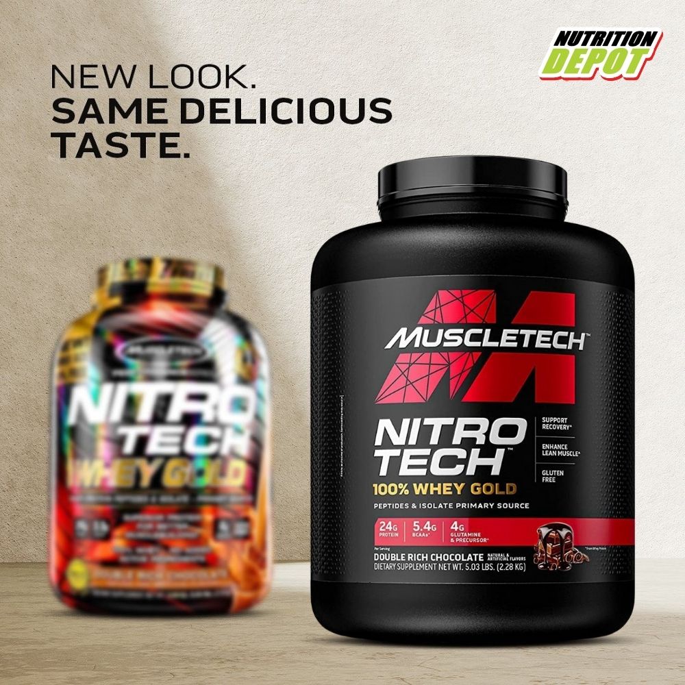 Sữa tăng cơ Nitrotech Whey Gold Muscletech 5lbs (2.3kg) 69 lần dùng, Tăng cơ và phục hồi cơ nhanh chóng