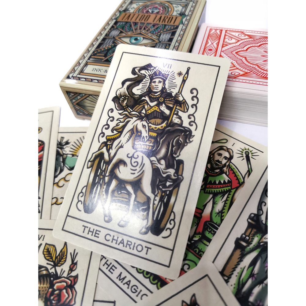 Bộ Tarot Tattoo Tarot Ink & Intuition 78 Lá Bài Tặng Đá Thanh Tẩy
