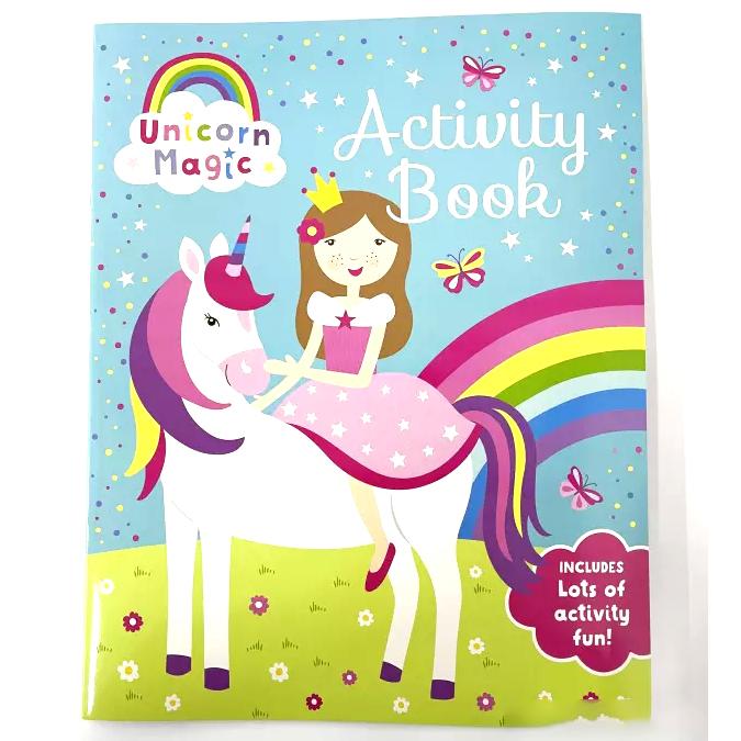 Unicorn Magic Sparkly Activity Case With Bubble Stickers