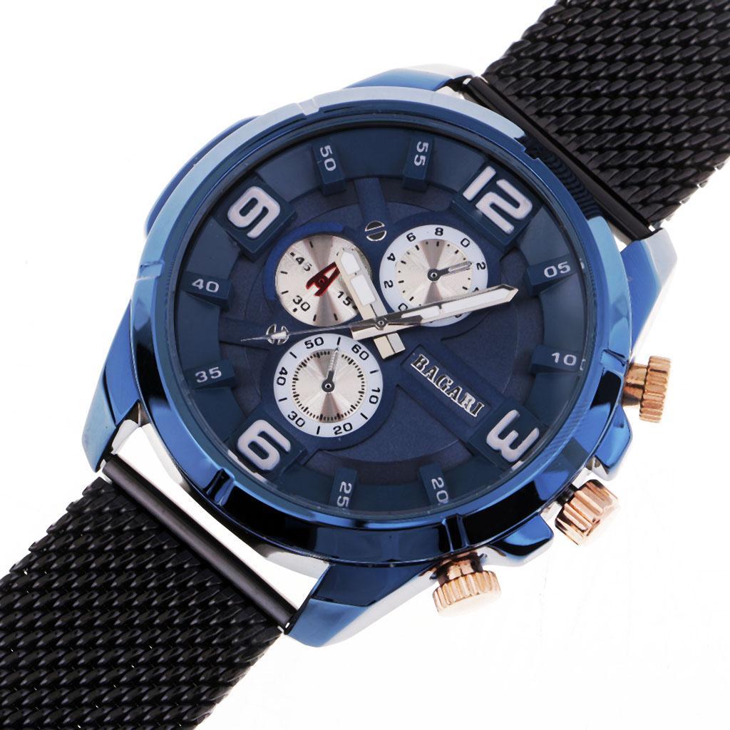 Low-key Luxury Quartz Watch Casual Business Wristwatch Stainless Stain Mesh Band Christmas Gifts for Men