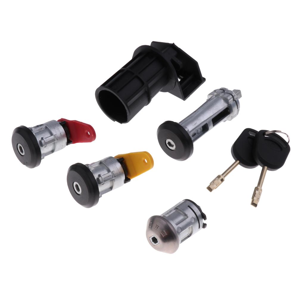 Set Of Car Ignition Switch Lock Cylinder + Door Lock