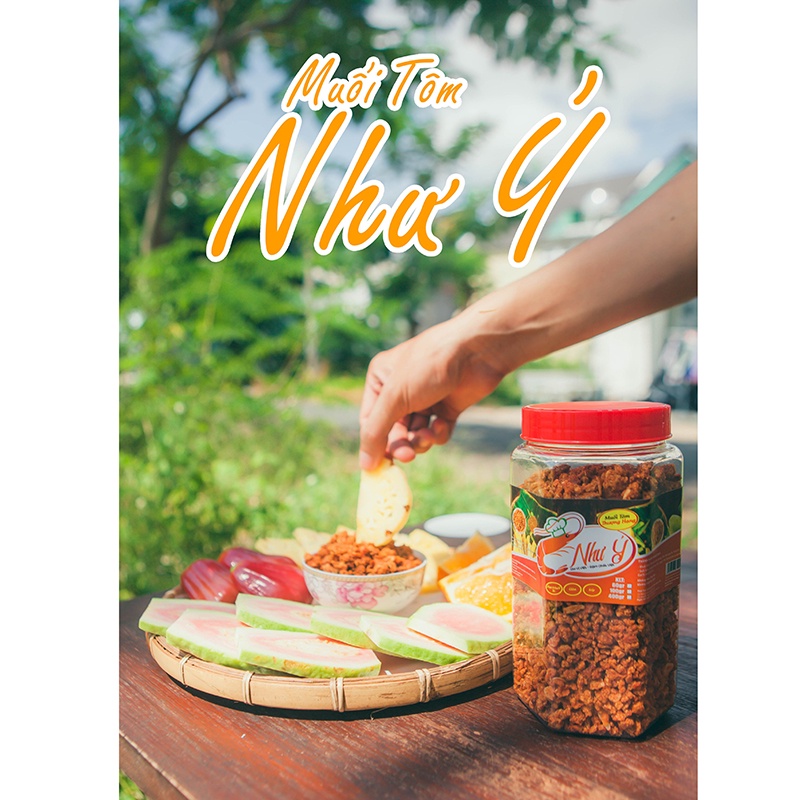 ( Sỉ 4 hộp) Muối Tôm Như Ý hủ 400gr !!! Hương vị thơm ngon, cay cay