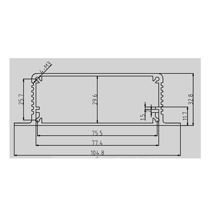 Hộp Nhôm Định Hình 105x33x100mm Hộp Đựng Mạch