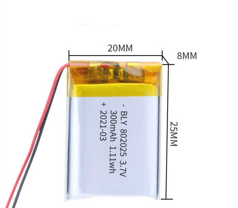 Pin Sạc Lithium Polymer 1s 3.7V 300mah 802025 Cho tai nghe,loa Mp3 MP4 MP5 GPS PSP Bluetooth Mới 100%