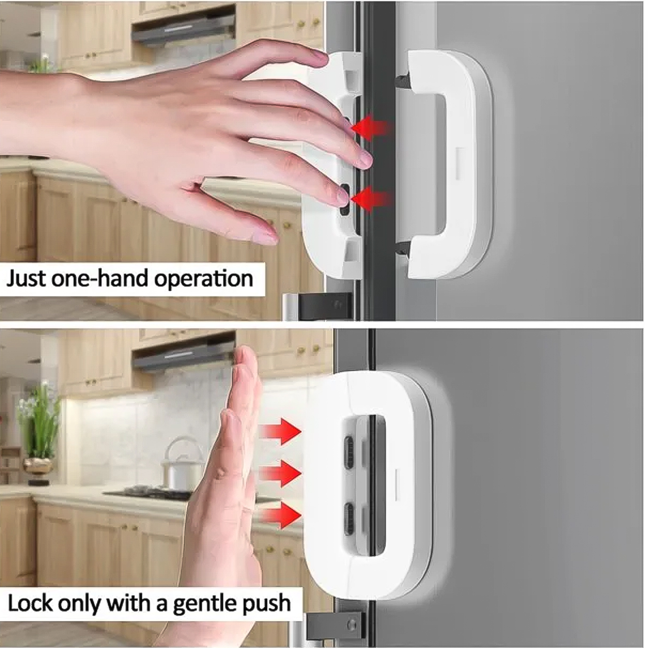Khoá cửa ngăn kéo tủ lạnh đa năng bảo vệ an toàn cho bé - hàng chính hãng Vinetteam