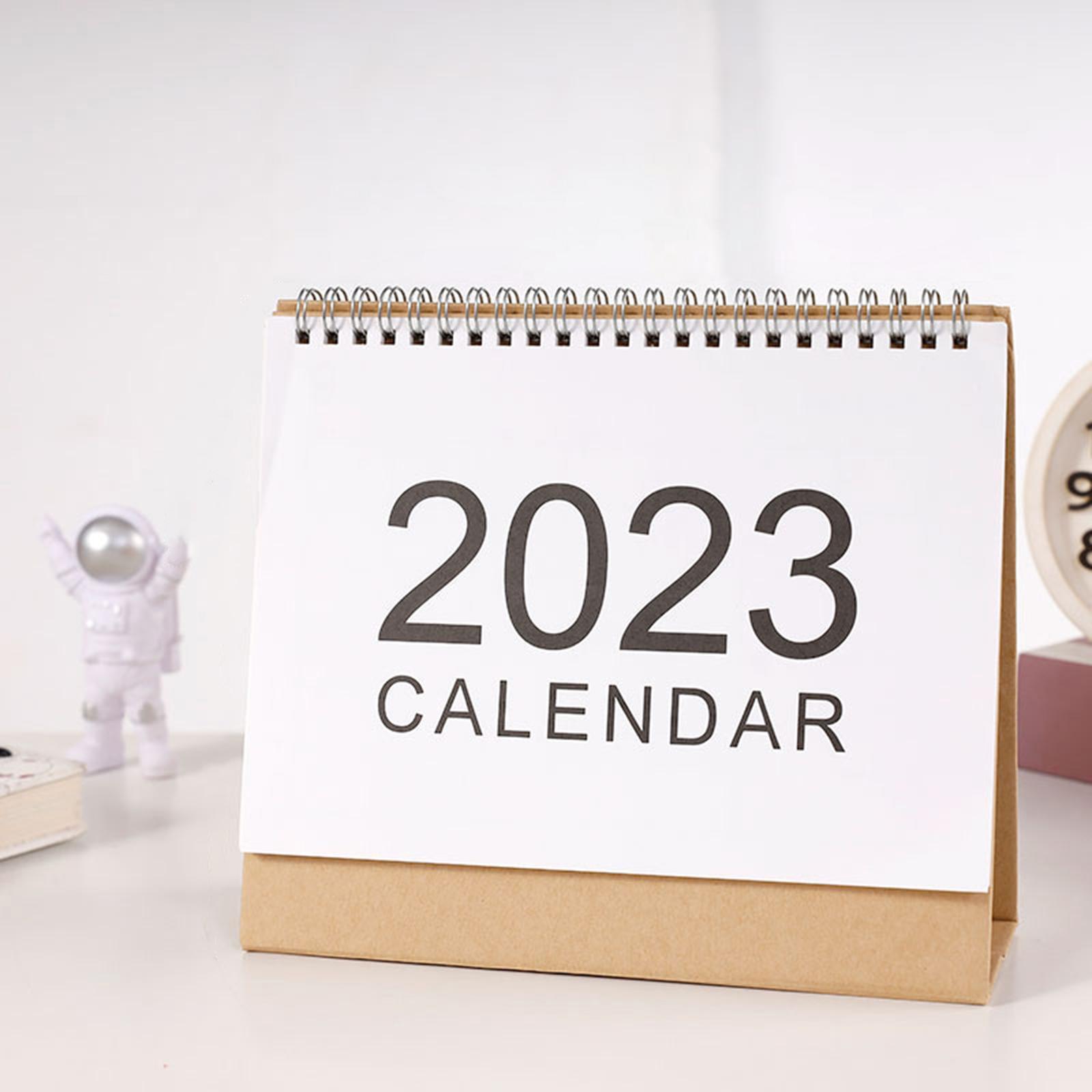 2 Desktop Schedule Planner Sheet ,Monthly 2023 Desk Calendar for Office