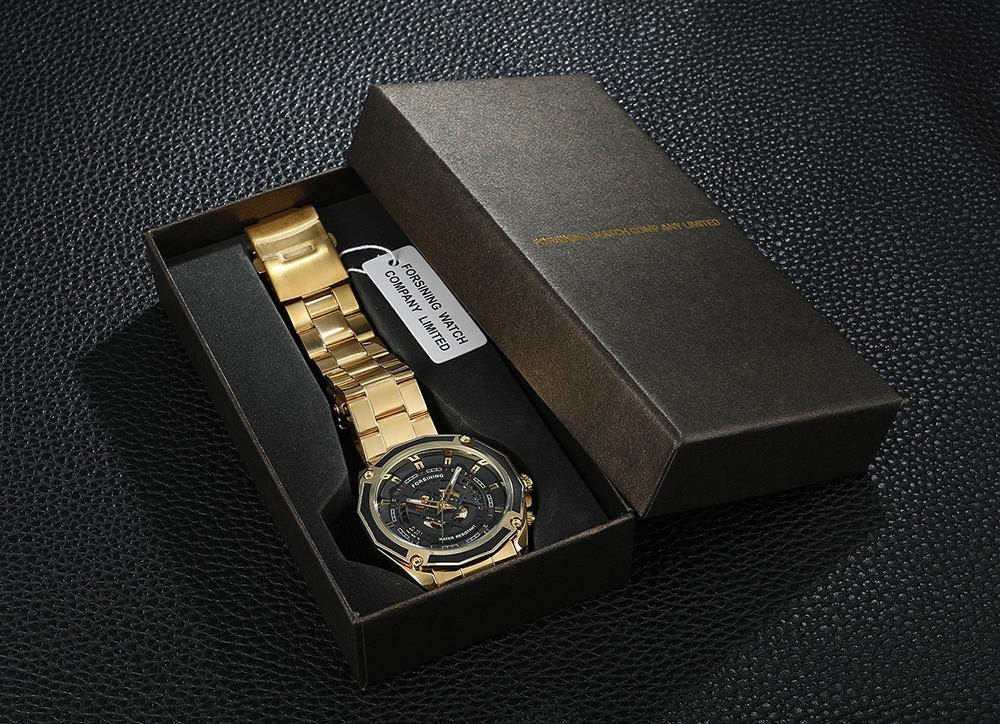 đồng hồ nam Forsining A1030 Skeleton Luxury Watch thời trang - màu bạc