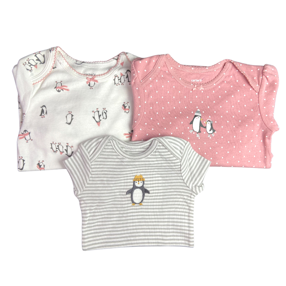 Random  mẫu Set bodysuit, bodychip Carter's cho bé sơ sinh, bé trai và bé gái dài tay cotton dành cho bé từ 12-18 tháng phân phối babyhop( 5 bộ 1 set ) - hàng chính hãng