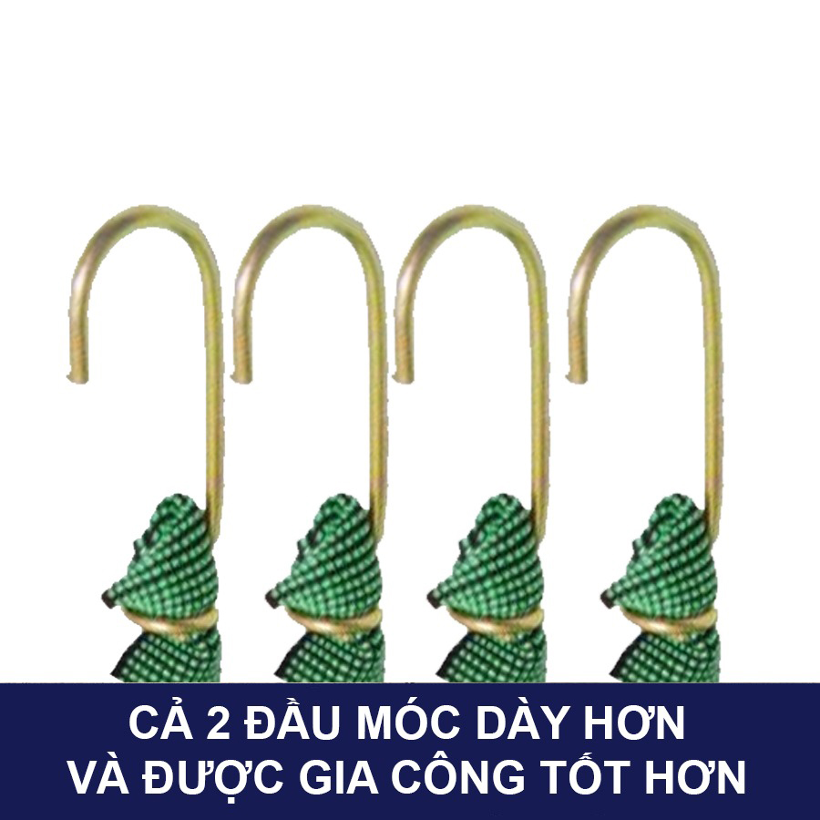 Dây Thun Ràng, Dây Co, Dây Buộc Hàng 2M Có 2 Móc Dài