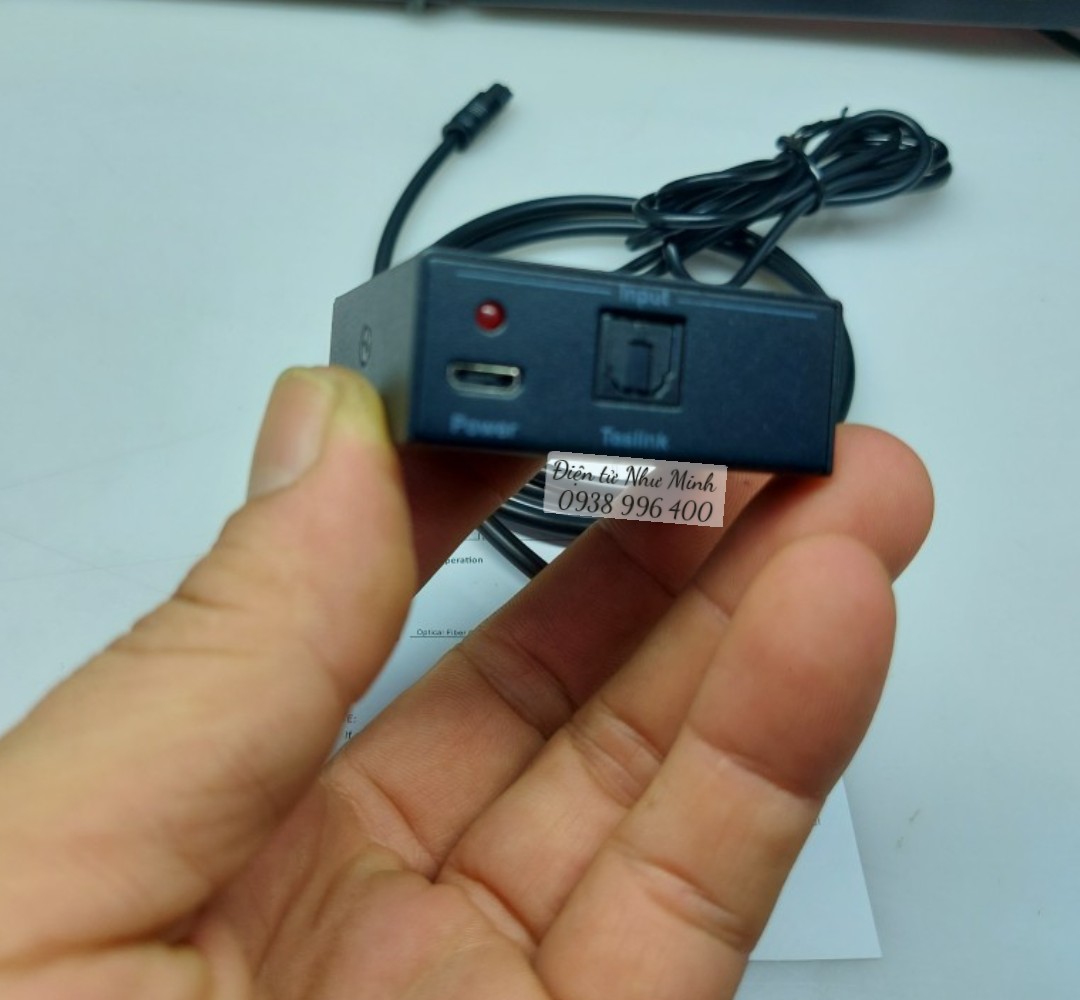 Hộp Chia Cáp Quang Audio 1 ra 3 có nguồn khuyêch đại  Audio Splitter Optical - Hàng Chính Hãng