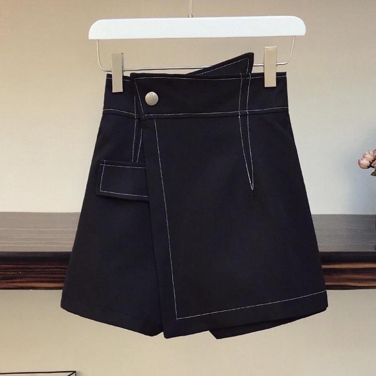 Quần short nữ giả váy chỉ nổi siêu Hot_m096 ulzzang nữ tính, mầu đen, trắng, be, nâu tây, aloha