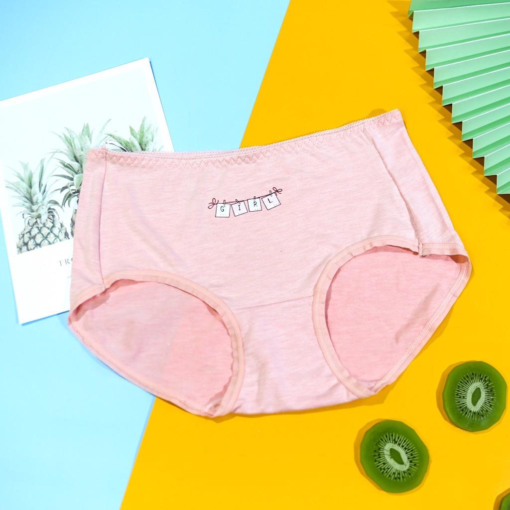 Quần Lót Cotton Màu Trơn Thời Trang Cho Nữ QL01-Chất vải cotton co giãn-Thấm hút mồ hôi
