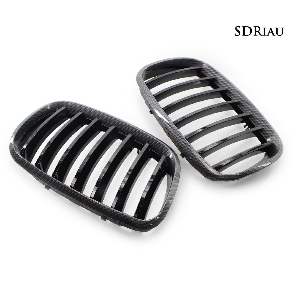 Set 2 Lưới Tản Nhiệt Màu Đen Bóng Gắn Mui Xe 51137157687 51137157688 Cho Bmw E70 X5 08-13