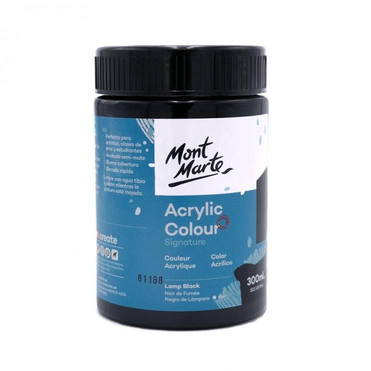 Màu Acrylic Mont Marte 300 ML MSCH3032 - Màu Lamp Black