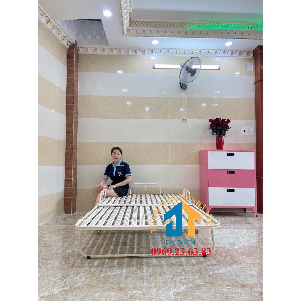 Giường sắt xếp di động mẫu mới kích thước 90cm và 1m2