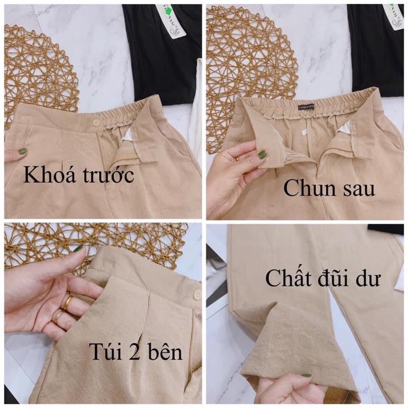 QUẦN SỚ ĐŨI CẠP CAO CHUN SAU