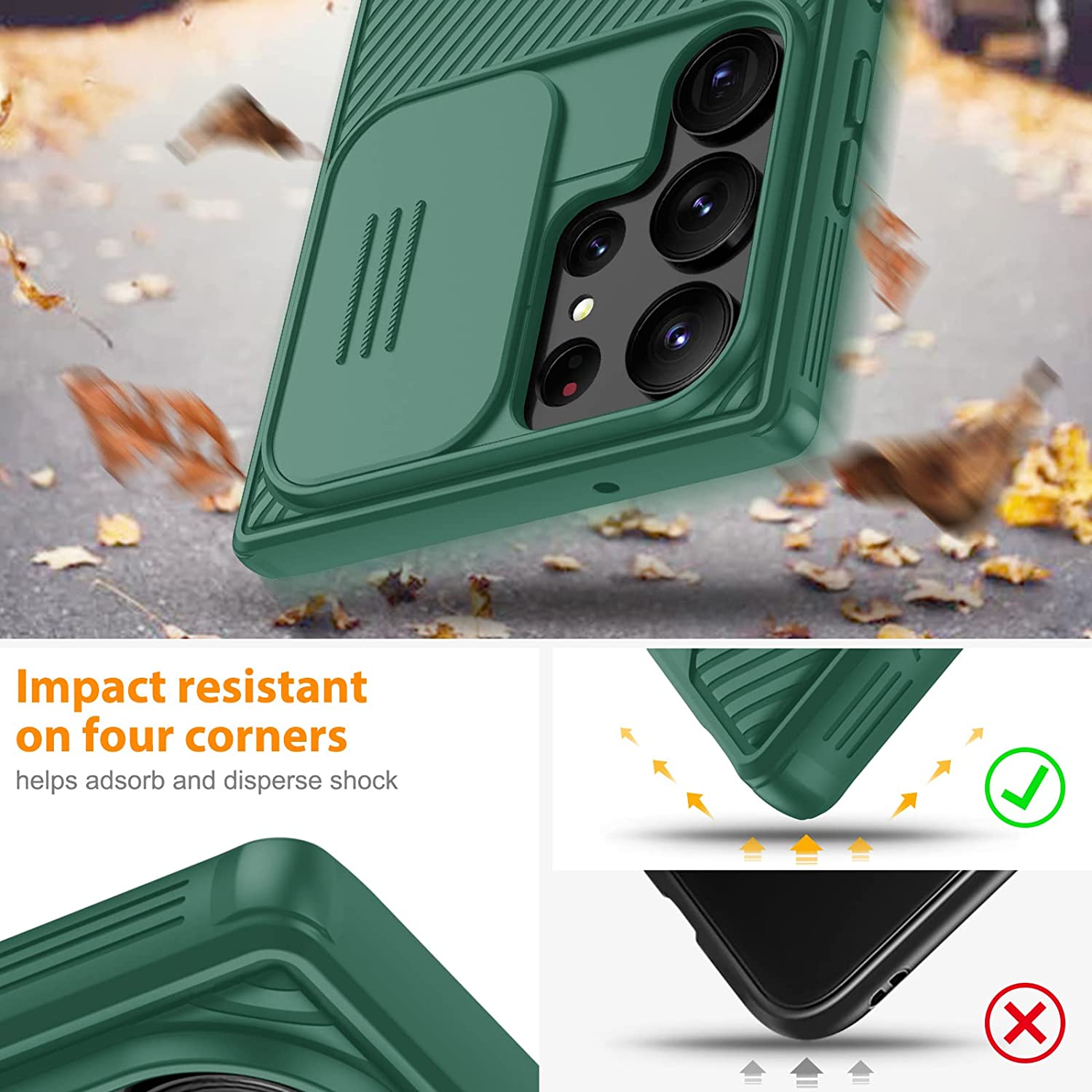 Ốp Lưng Nillkin cho Samsung Galaxy S23 Ultra Với Nắp Trượt Camera bảo vệ , chống shock Nillkin CamShield Pro - Hàng chính hãng