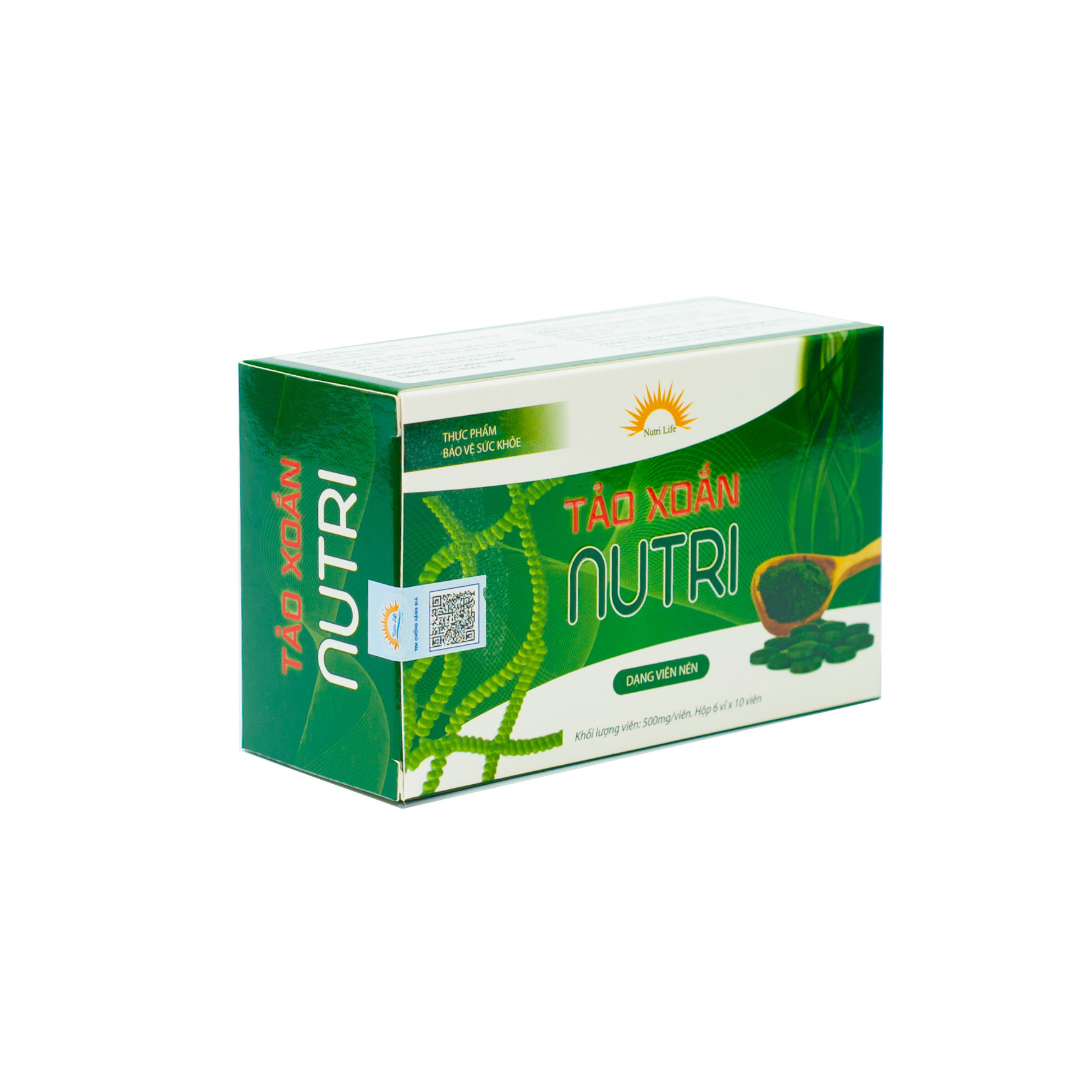 Tảo xoắn Spirulina NUTRI-LIFE Viên Nén 500mg
