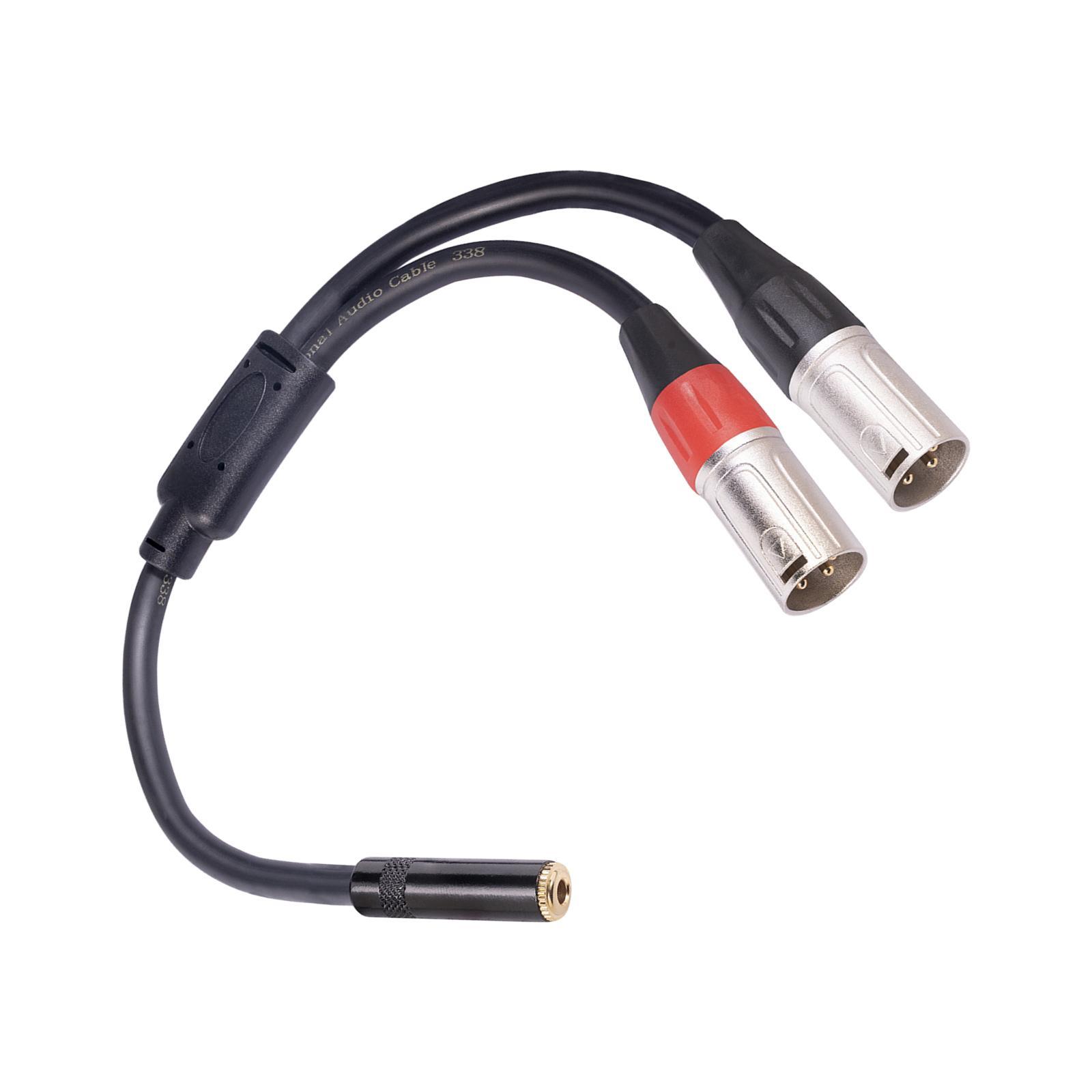 3.5 mm Female Audio Cable Adapter Y Splitter AUX Cable for Mobile Home PC