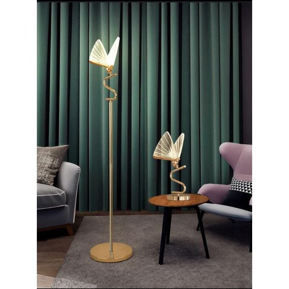 Bộ đèn ong bướm cho phong cách lãng mạn, đèn bàn, đèn cây trang trí phòng khách, đèn phòng ngủ cao cấp