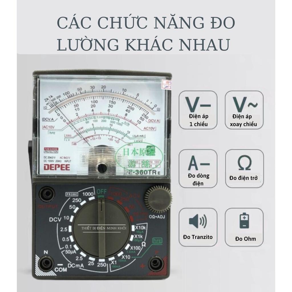 Đồng Hồ Vạn Năng VOM Depee DE-960TR - Đồng Hồ Đo Điện Tặng Kèm Pin