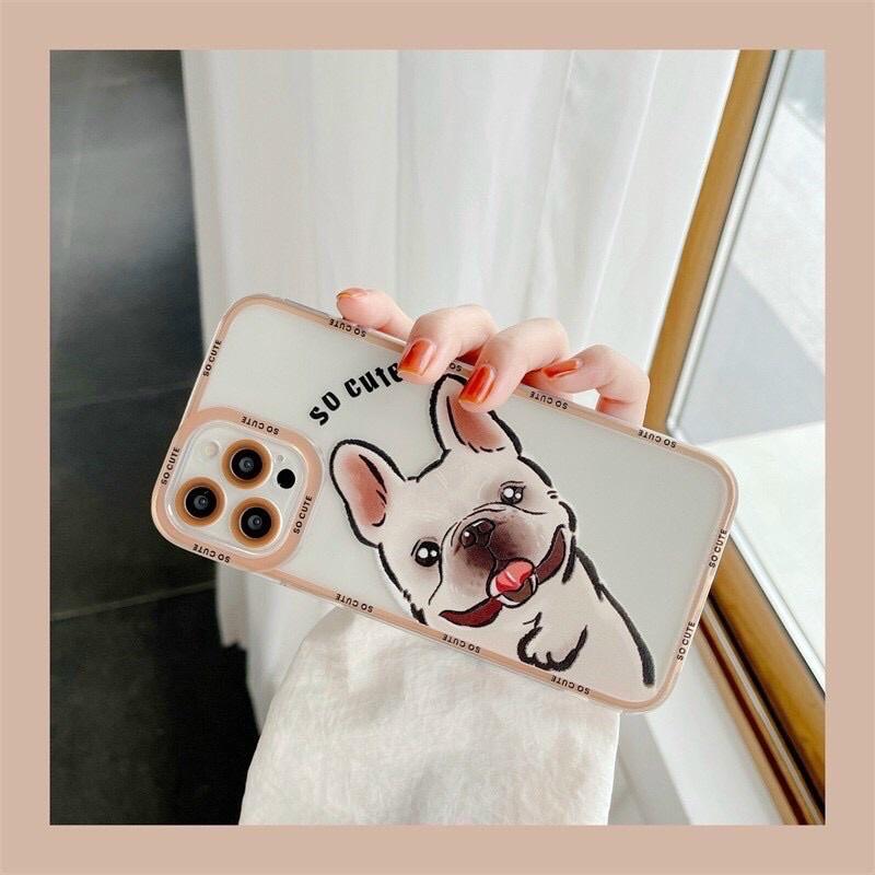 Ốp lưng trong viền vuông hình Bearbrich/ShinCute bảo vệ camera cho iPh XsMax/11/11promax/12pro/12promax/13/13Promax