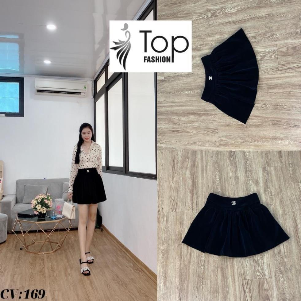 Chân Váy Nhung Xòe Bồng,Chân Váy Nhung Kiểu Dáng Xòe Cạp Đính Cao Cấp , Có Quần Đùi Bên Trong Co Dãn 4 Chiều