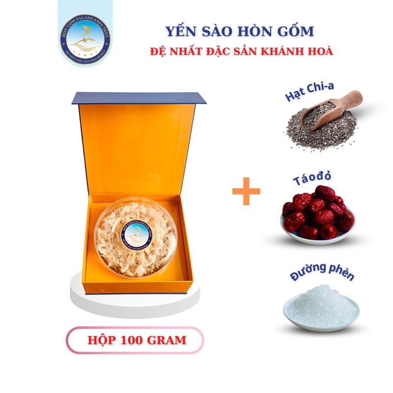 Chân Yến Sào Khánh Hoà Tinh Chế Cao Cấp C1 - Hộp 50/100 gram - Yến Sào Hòn Gốm Chính Hiệu Khánh Hoà - H G SALANGANES NEST