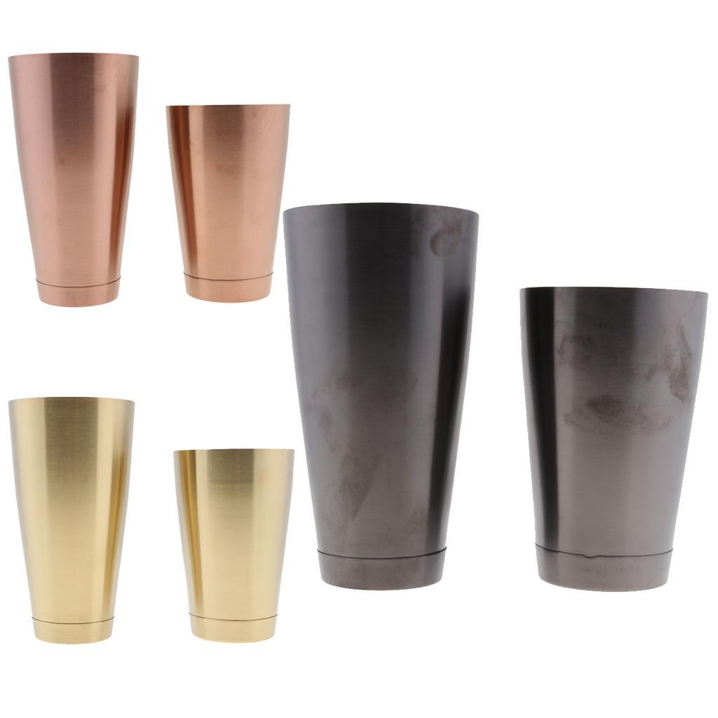 Cocktail Shaker Set Stainless Steel Bartender Boston Shaker Pourers Black