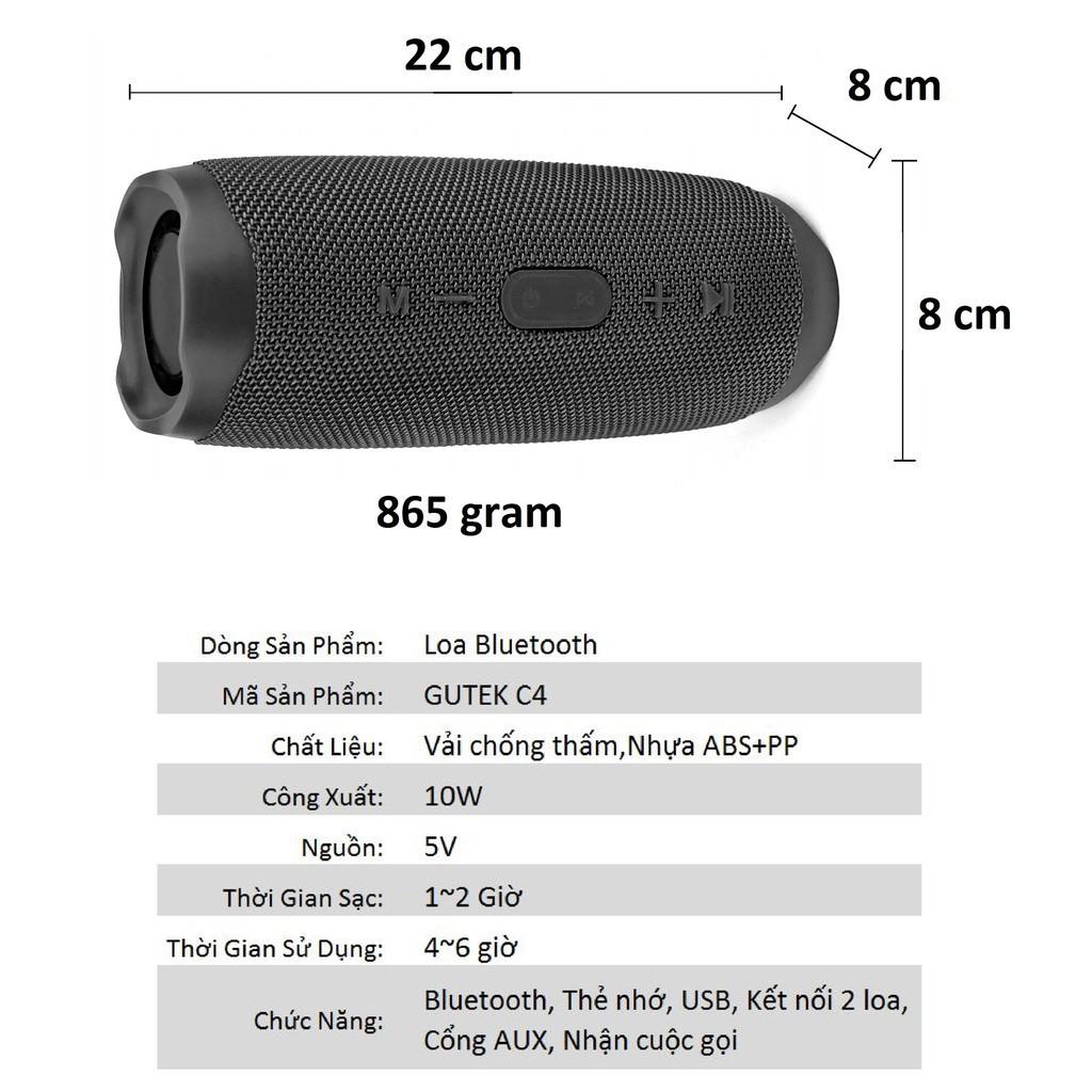 Loa bluetooth Charge 4 sử dụng được usb thẻ nhớ và cổng aux 3.5