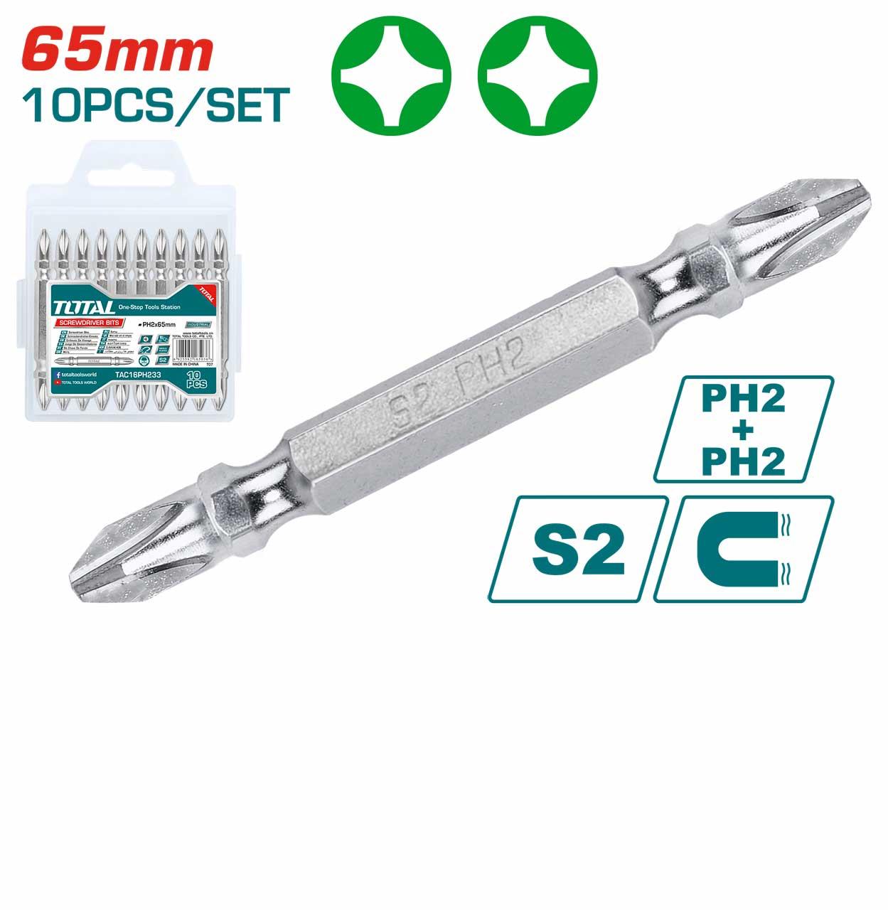 BỘ MŨI VÍT 10 CHI TIẾT TOTAL TAC16PH233 - HÀNG CHÍNH HÃNG