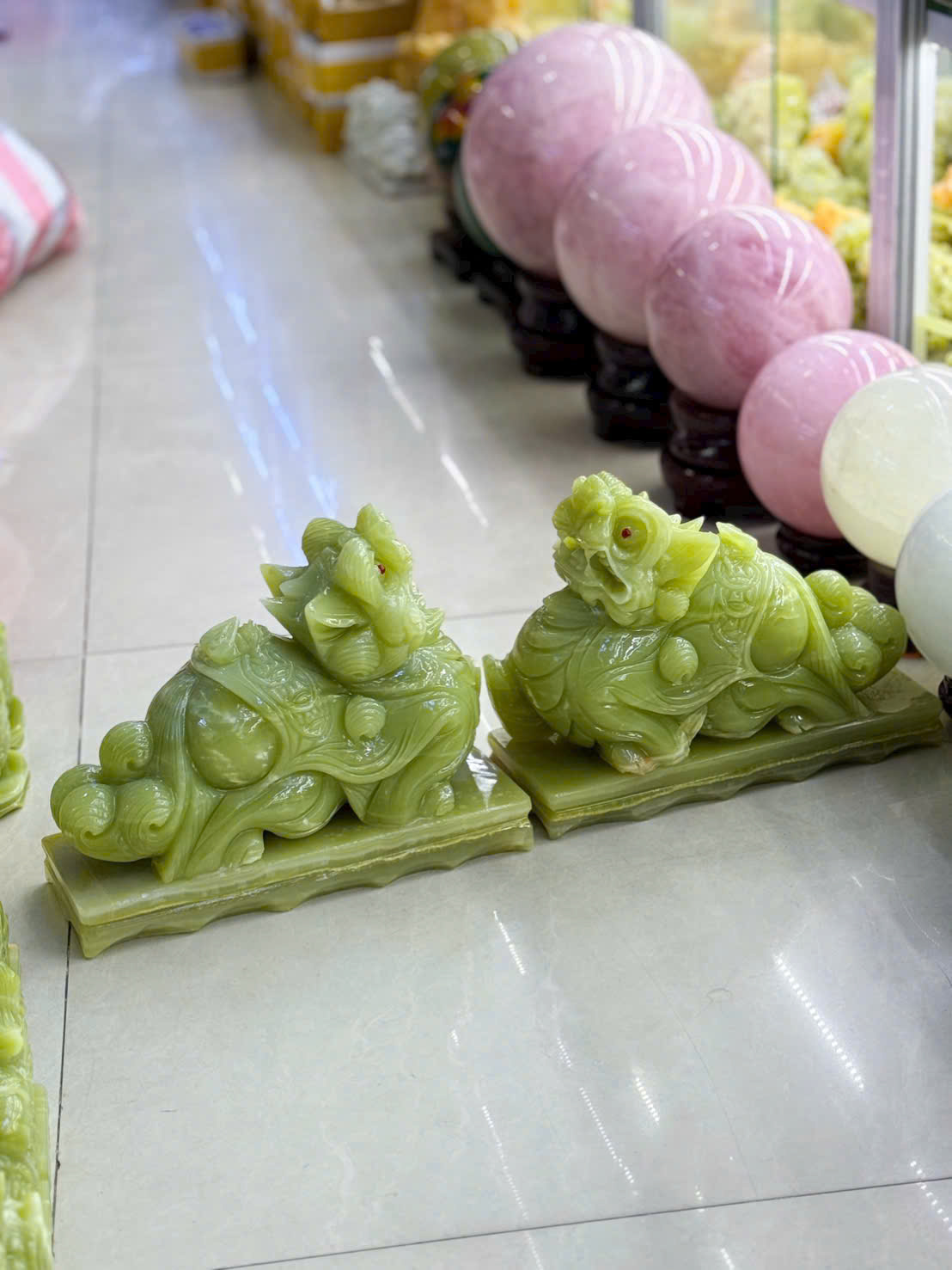 Tỳ Hưu Đá Ngọc Pakistan 30cm – Sắc Xanh Thanh Nhã – Kích Thước Lớn, Sang Trọng – Trang Trí Nội Thất