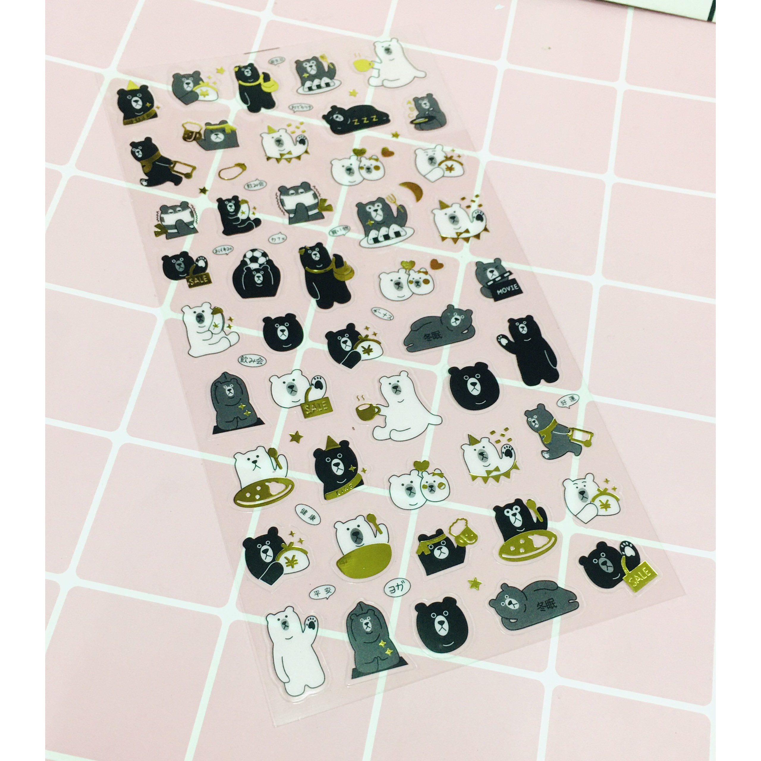 Set 3 bảng sticker nổi hình cute (giao mẫu ngẫu nhiên)