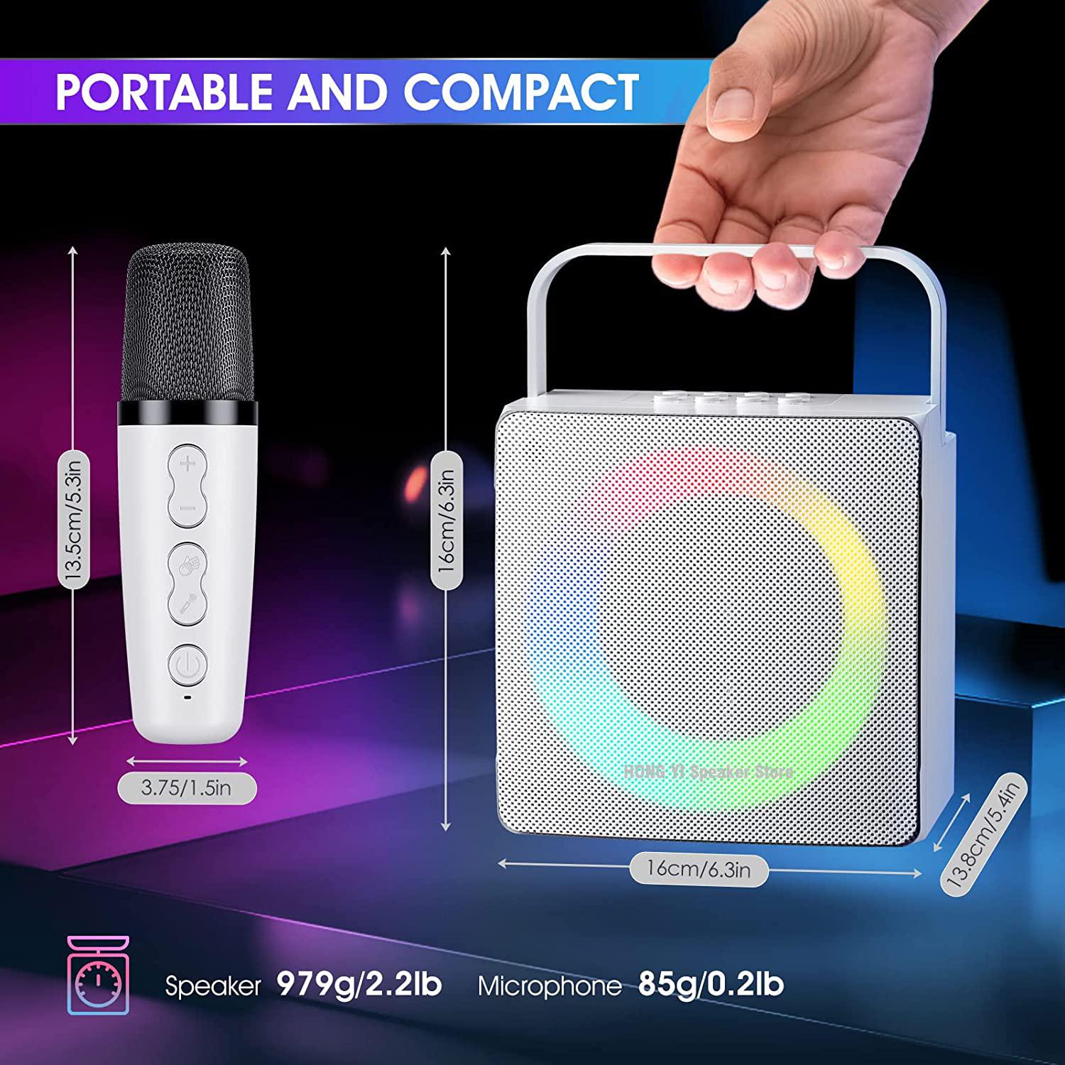 Loa âm thanh di động bluetooth home karaoke micro không dây kép đèn LED 3D âm thanh nổi âm thanh subwofer SD508 Màu sắc: màu đen