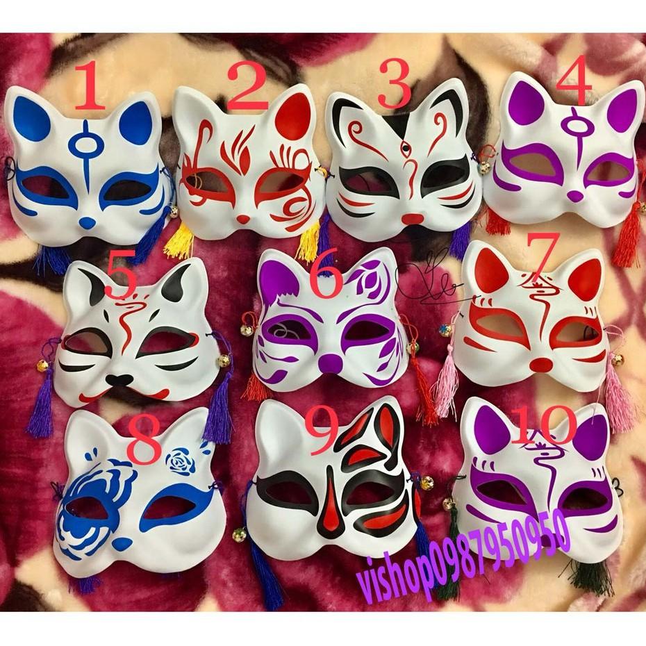 (Mask fox_cosplay) Mặt nạ mèo vẽ Mặt Nạ Mèo Thần Tài Mặt Nạ Cáo Mặt nạ cáo, mặt nạ mèo thủ công