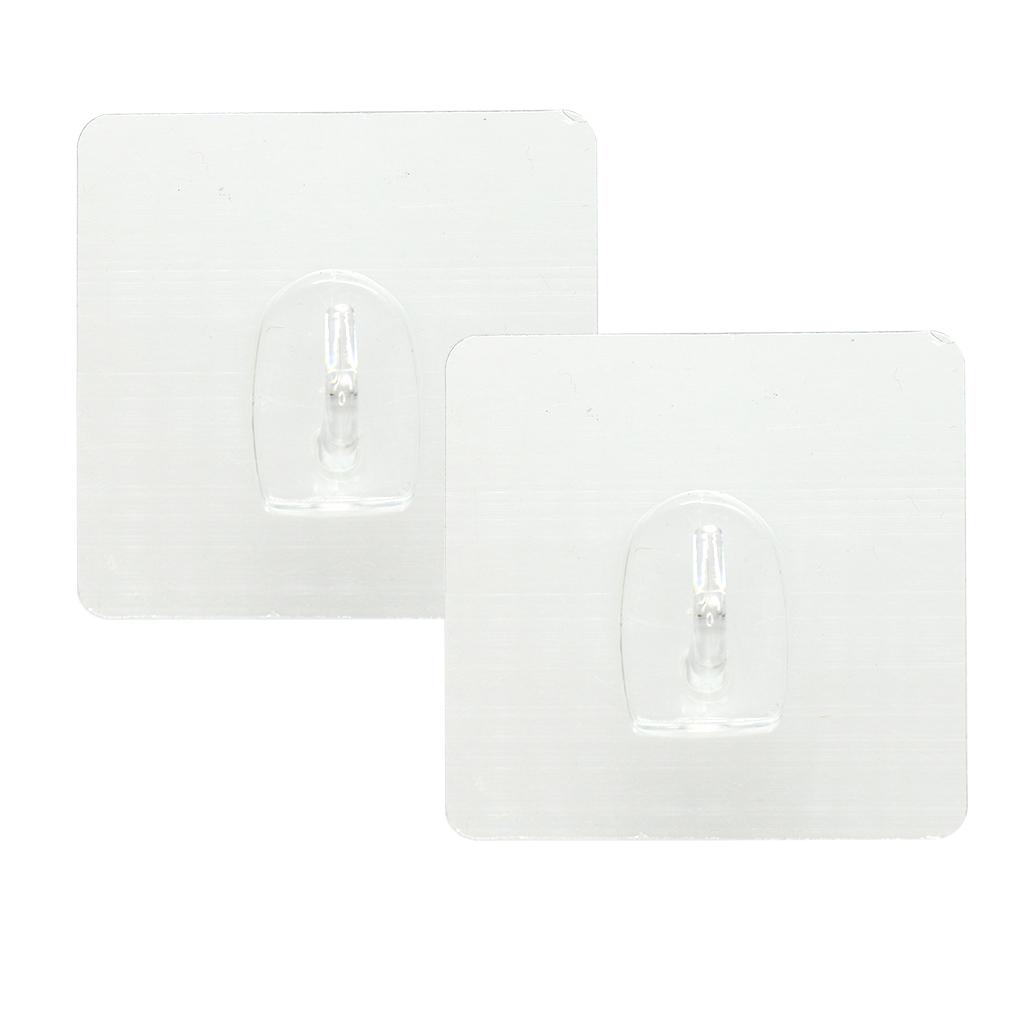 Wall Door House Home Square Plastic Self Adhensive Sticky Hook Hooks Holder