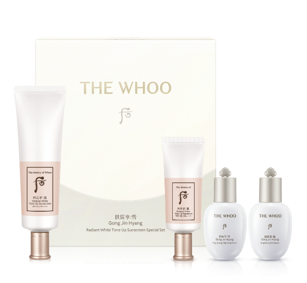 Bộ Kem chống nắng nâng tông da Whoo Seol Radiant Tone Up Sunscreen 50ml + 25ml