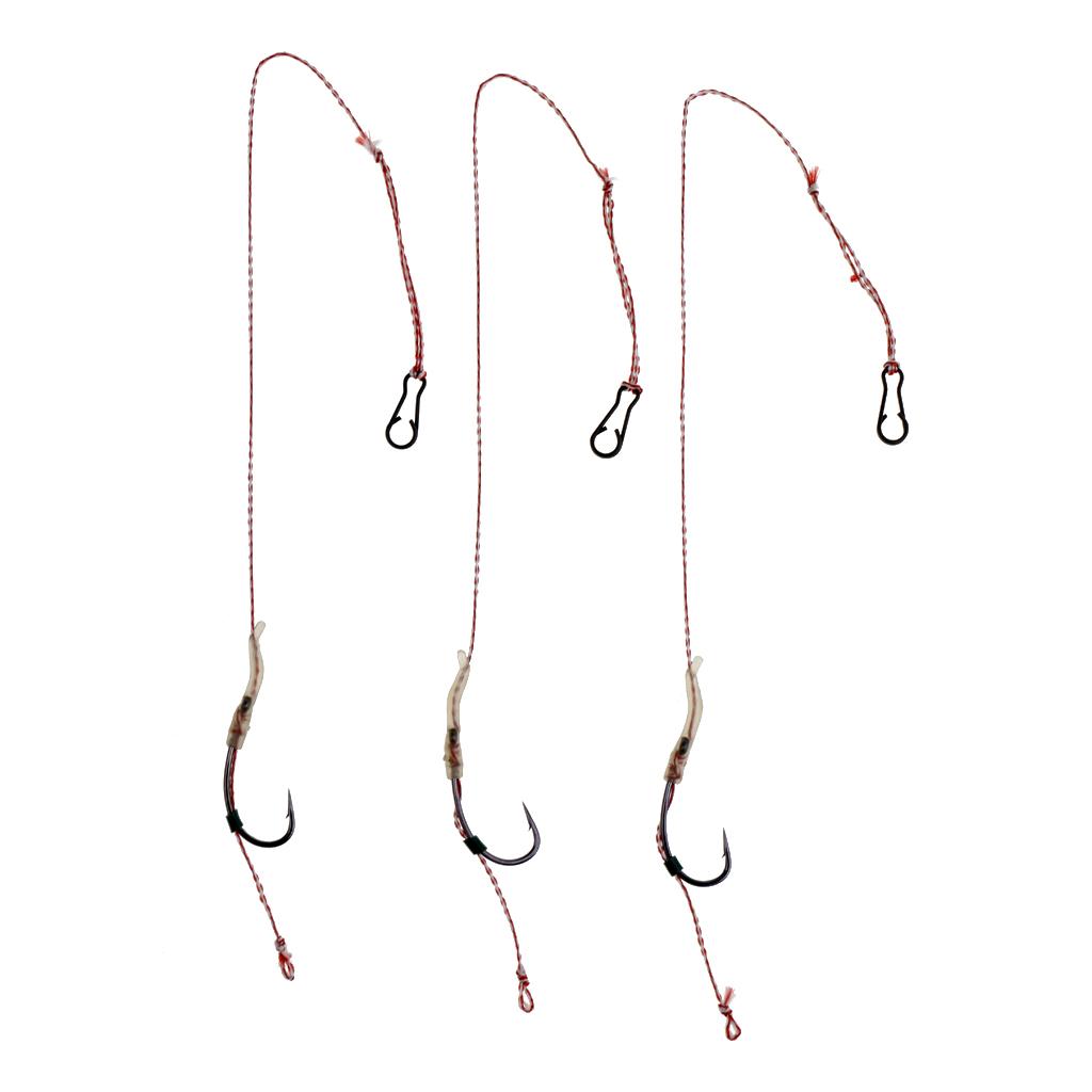 Hair Rigs Braid Carp Fishing Rig 6#/8#/10#/12# Carp Fishing Hook Tackle 6#