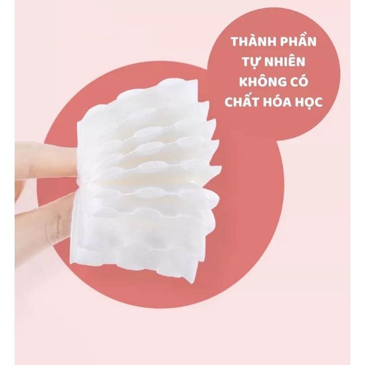 Túi 222 Bông Tẩy Trang Hatsu Natural Cotton Pads 100% Tự Nhiên An Toàn Mềm Mại