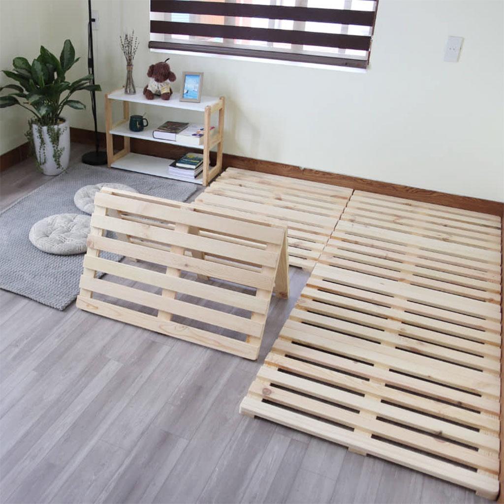 Giường gấp thông minh bằng gỗ thông,giường pallet gập gọn nhiều kích thước