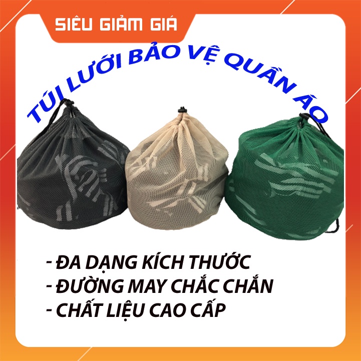 Túi Giặt Quần Áo Vải Lưới Đựng Quần Áo, Đồ Lót, Túi Lưới Giặt Đồ Bảo Quản Quần Áo