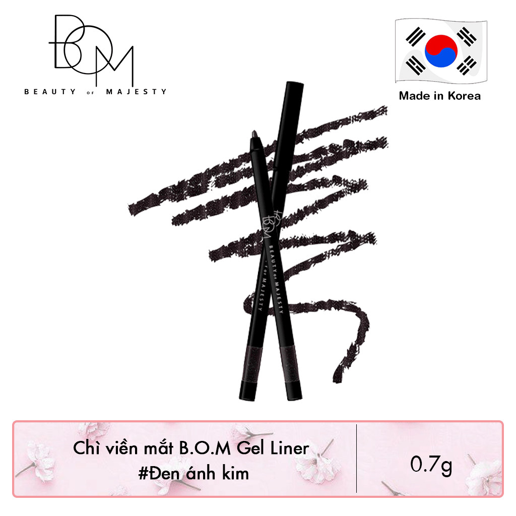 Chì Kẻ Mắt B.O.M My Waterproof Gel Eyeliner Pencil