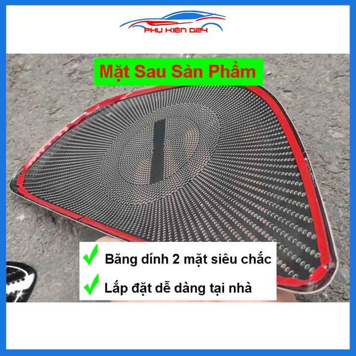 Bộ ốp màng loa vân Titan cho xe Fadil 2019-2020-2021-2022 chống xước trang trí nội thất ô tô