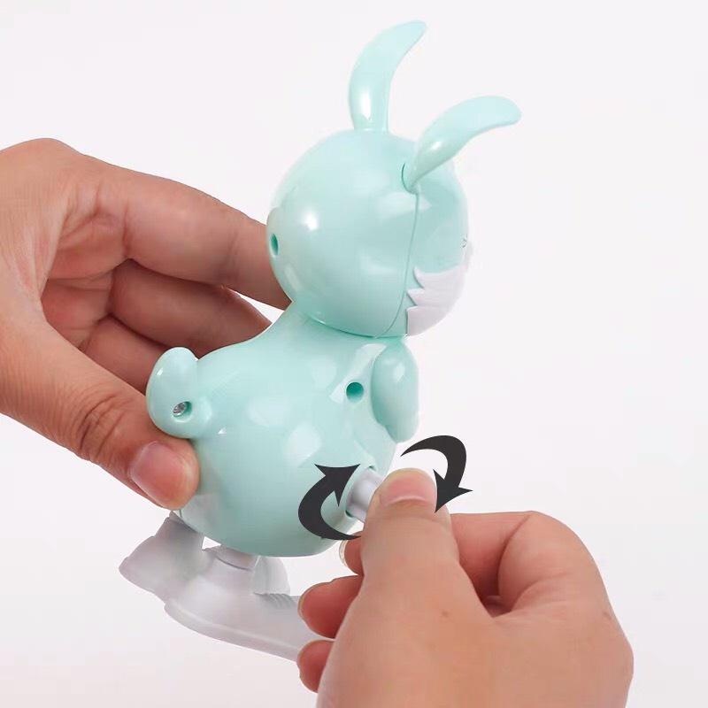 Đồ Chơi Cho Bé Đồ Chơi Chạy Cót Thỏ Nhún Nhảy, Đầu Xoay 360 Độ Cho Bé Thỏa Sức Vui Chơi, Kích Thích Vận Động